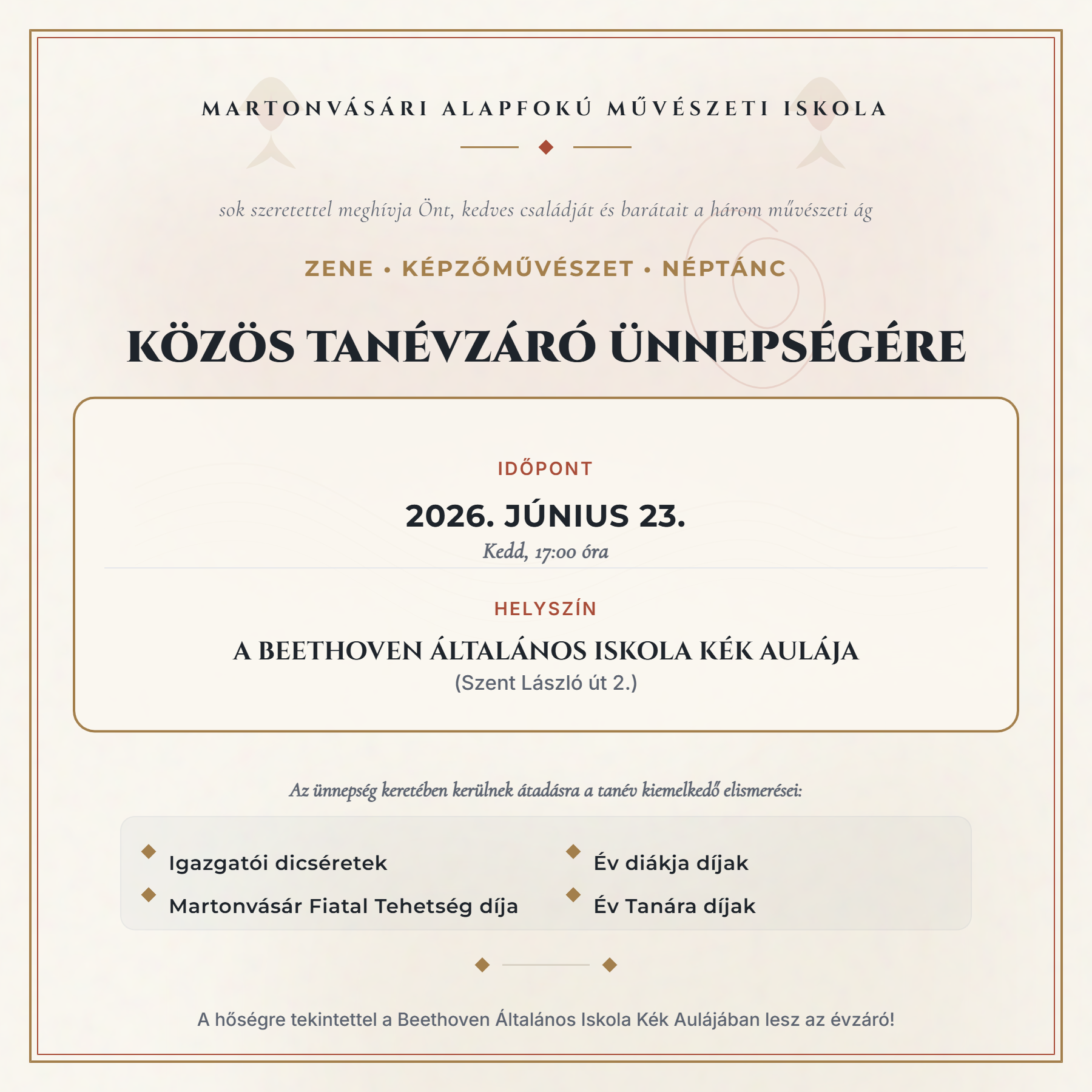 Évzáró rendezvény